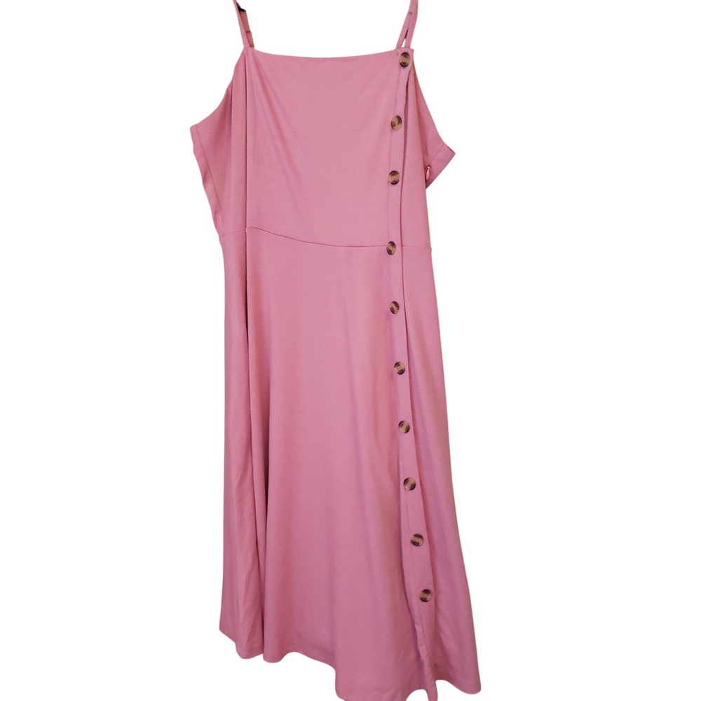 Liyinxi Womens Button‎ Trim Cami Dress XL Pink